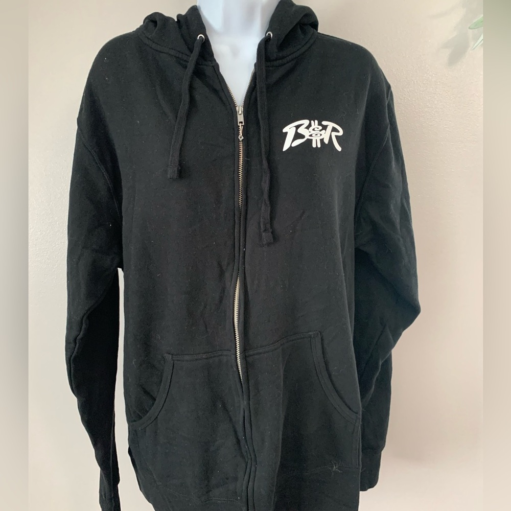 Big &Rich Black Hoodie with White Logo
